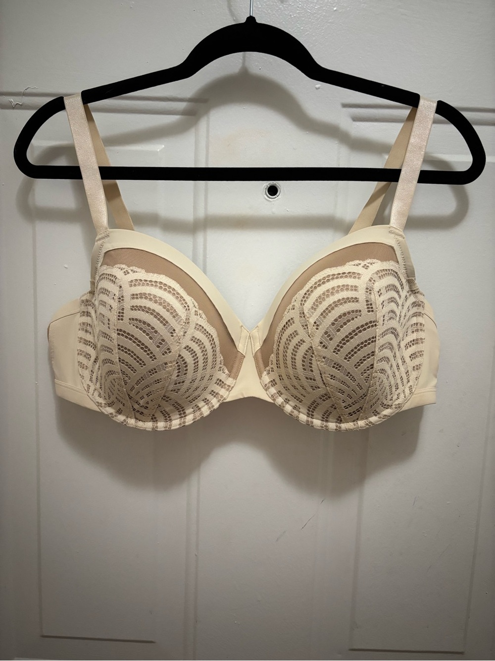 ThirdLove Cream Lace Underwire Bra with Embroidered Cups